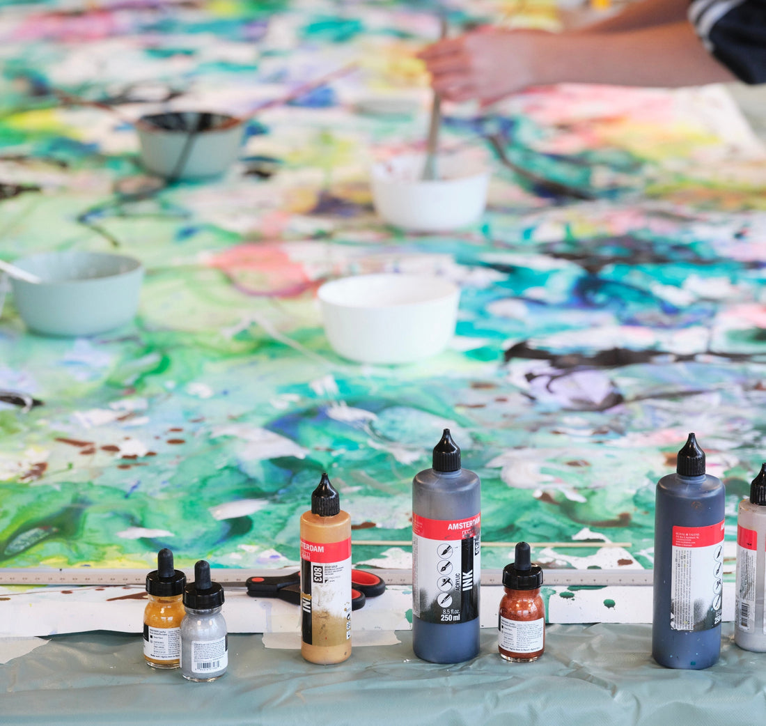 25/3-2025 första gen.konst workshopen med ungdomarna från Alléskolan