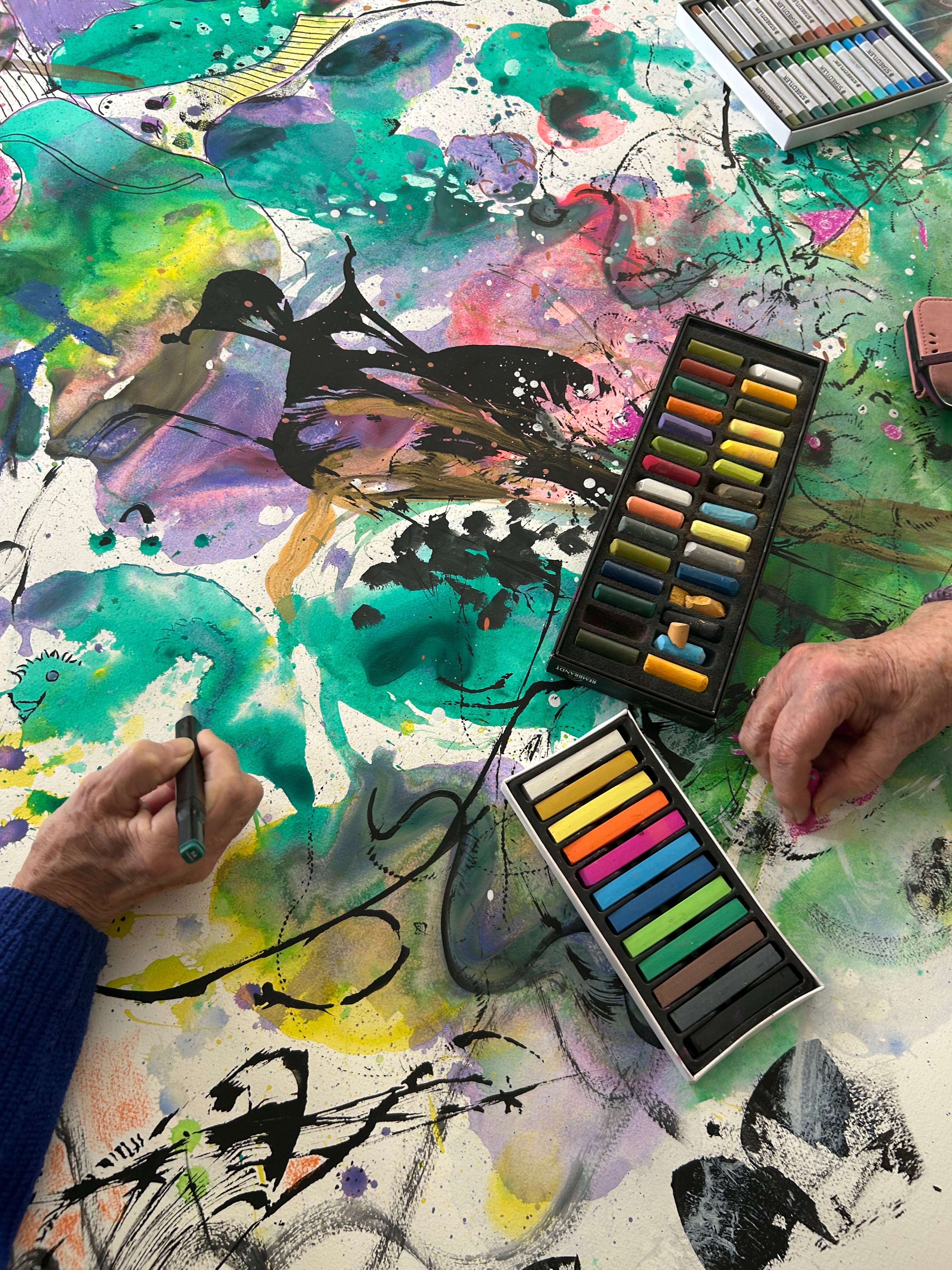 7/4 -2025 vi återvänder med gen.konst verket till seniorerna på Mötesplats Dammfrigården